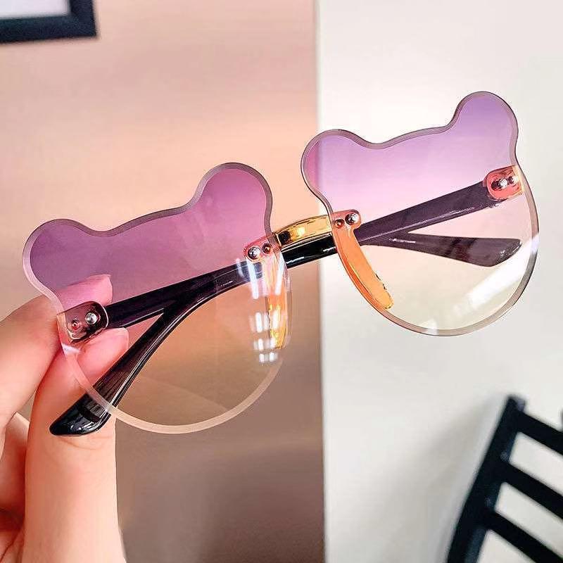 

Little Bear Kids Rimless Street Style Sunglasses - Fashionable, Cute, Cut-Edge Design for Boys & Girls