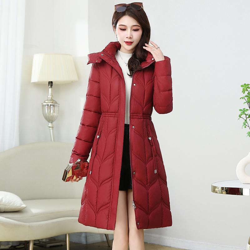 Down padded jacket women's mid-length style thickened 2025 new fashion winter slim jacket slimming padded jacket