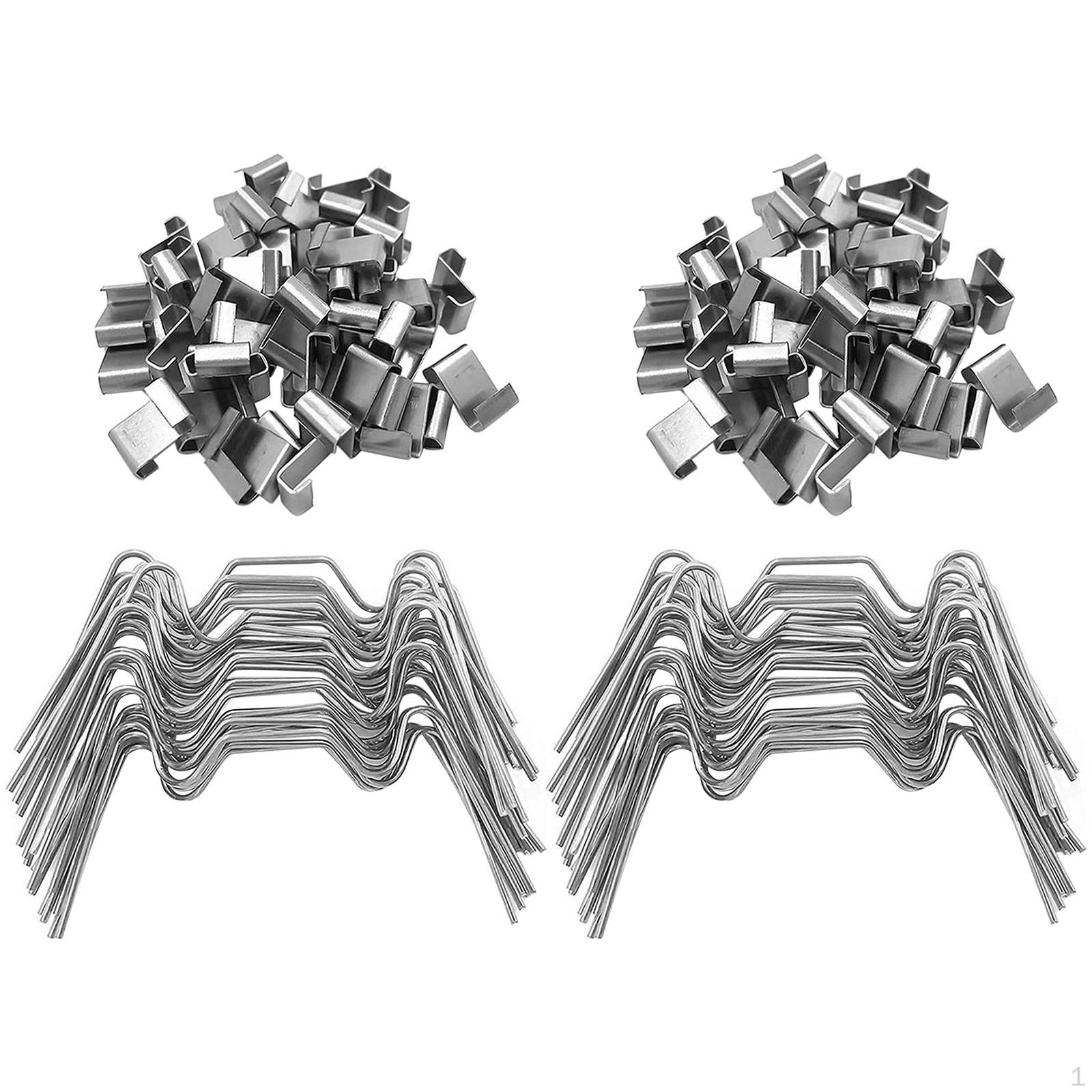 

Прочные зажимы для стекла в теплице из нержавеющей стали для газона и патио Z 50pcs W 50pcs