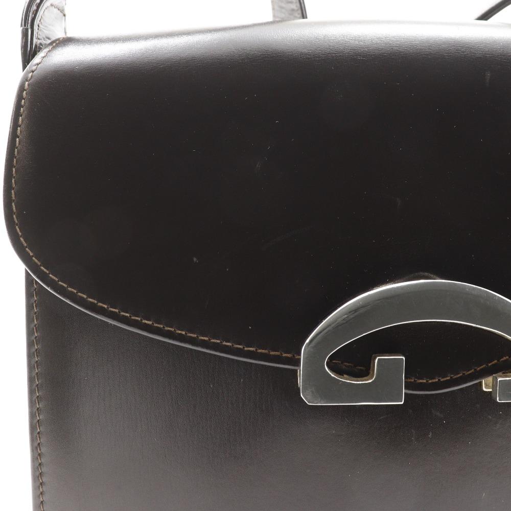 GUCCI Old Gucci Shoulder Bag vintage Brown Calfskin Women Used
