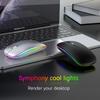 Akumulatorowa bezprzewodowa mysz Bluetooth z myszą USB 2,4 GHz RGB 1600 DPI do komputera Laptop Tablet PC Macbook Gaming Mouse Gamer