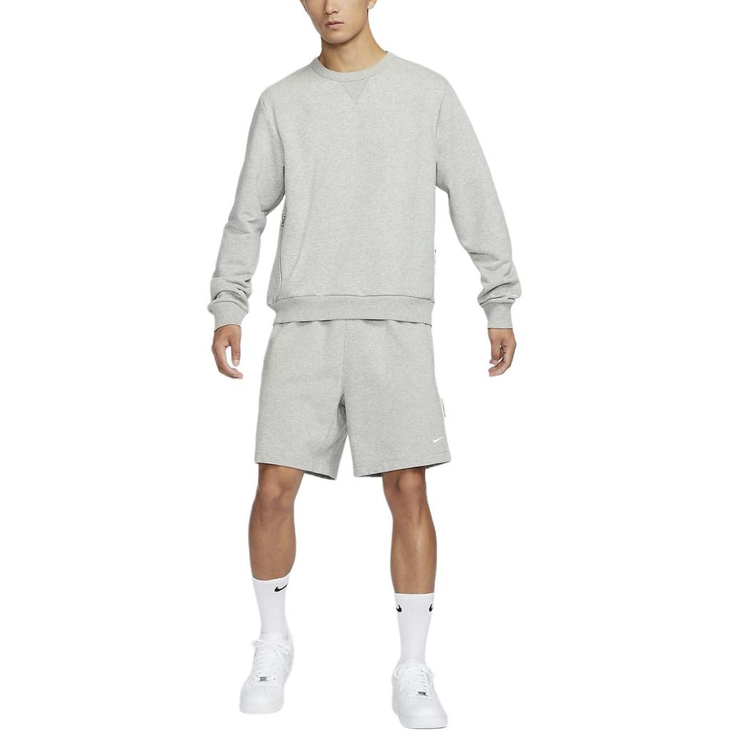Nike Standard Issue Dri-Fit Quick-Dry Basketball Crewneck Sweatshirt Men Sweatshirt Gray FZ0221063