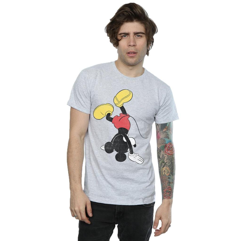 Disney Herren Mickey Mouse Auf dem Kopf T-Shirt