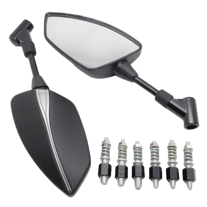 

AEE4-Motorcycle Universal 10Mm 8Mm Rearview Mirror Axe Rear View Mirror Side Mirror With 6 Screw