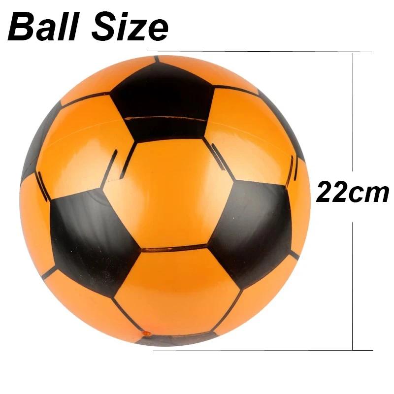 22cm Children's Toy Thick PVC Inflatable Cartoon Hand Ball Elastic Football Soccer Outside Training Sports Indoor Toys Playset