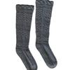 Wei Xue Autumn/Winter Hollowed Wool Slouch Calf Socks: Runway Style Knitted Lace, Warm & Slimming.