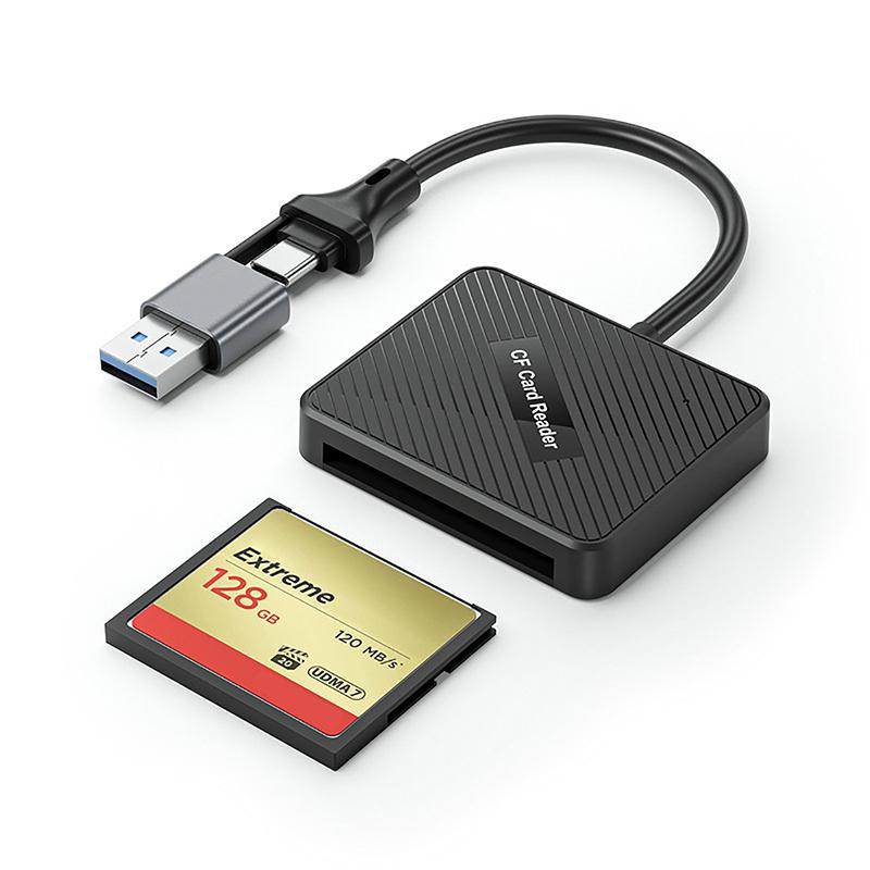 

Type-C Usb 2In1 Cf Memory Card Reader For Laptop Computer Notebook Pc Tablet Phone Camera Ccd Usb-C Converter Splitter 1
