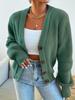 2026 Fall Winter Knit Cardigan Women Solid Button Down V Neck Slim Fit Elegant Sweater