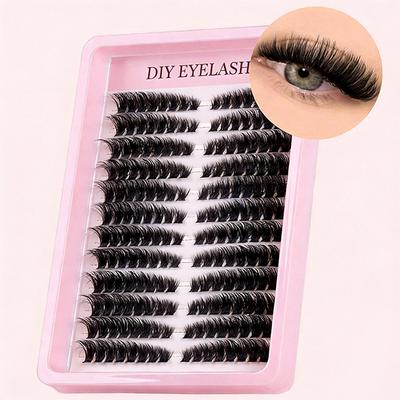 Cluster-Wimpern 10-16 mm Gemischt Einzelwimpern Natürlich Dünn Weich Wiederverwendbar Wimpernverlängerung Für Anfänger Make-up-Werkzeuge