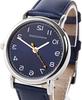 Anticlockwise Reverse Watch, Japanese Quartz Movement, Blue Genuine Leather Band (Blue)
