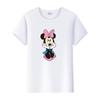 Kawaii Disney Cartoon Minnie Printed T Shirt Women Fashion Mickey Mouse White Oversized T Shirt Female Clothes Ladies T-shirts