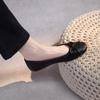 French Single Shoes Women'S Calfskin Flat Bottom Round Head Bow Late Evening Breeze Spring Summer Mary Jane Red Shoes