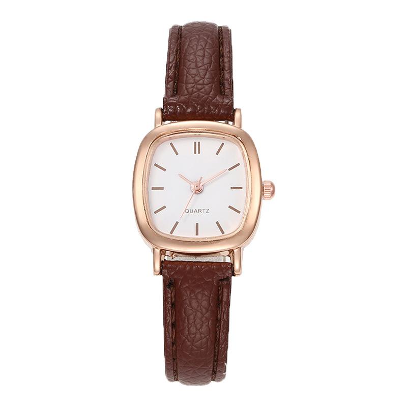 Watch Female Niche Light Luxury Female Student Literary And Simple Temperament Wind Small Square Watch Belt Women'S Quartz Watch