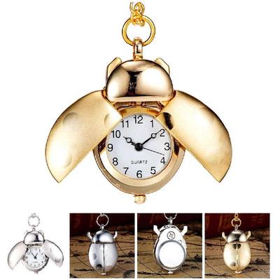Schattige dierenkever Zakhorloge ketting Kwarts Shellhard Lieveheersbeestje hanger met ketting