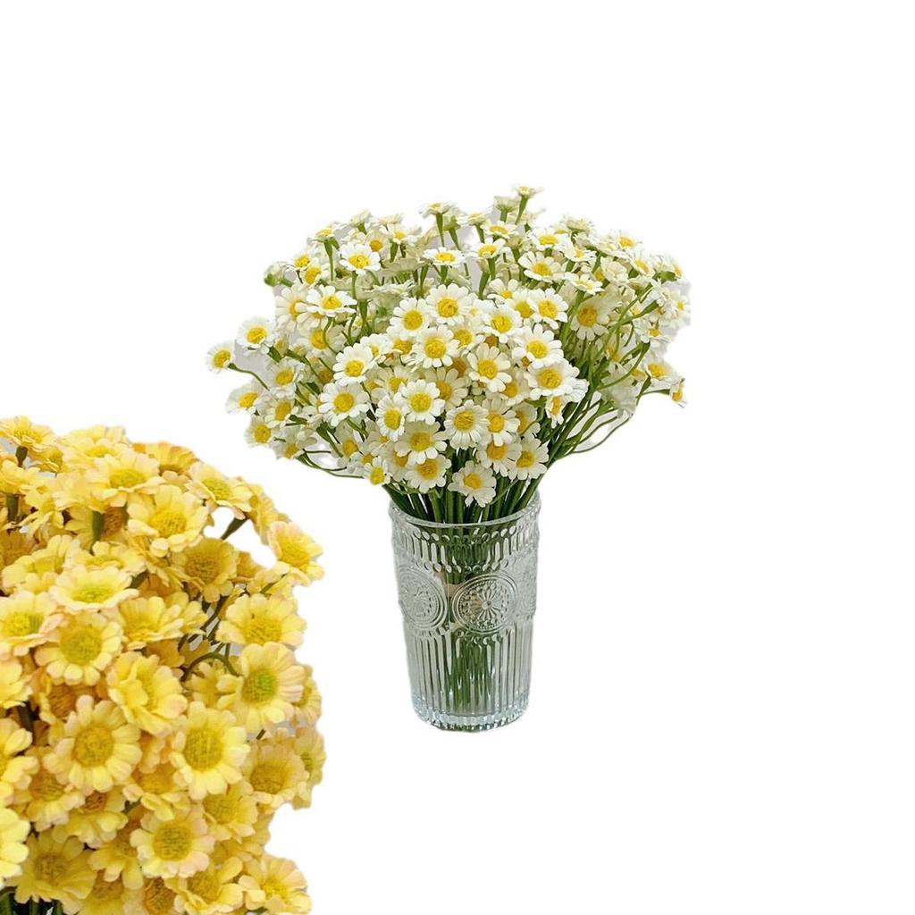 Nordic Dining Table Small Daisy Chamomile Silk Flower Bouquet for Home Decor