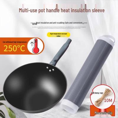 Silicone Anti-Scald, Non-Slip Wok and Pan Handle Sleeve, High-Temperature Resistant