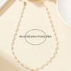 A High-end Rice-grain Shaped Pearl Chain Short Necklace, an Elegant and Stylish Clavicle Chain, Suitable for Women To Wear Every Day.