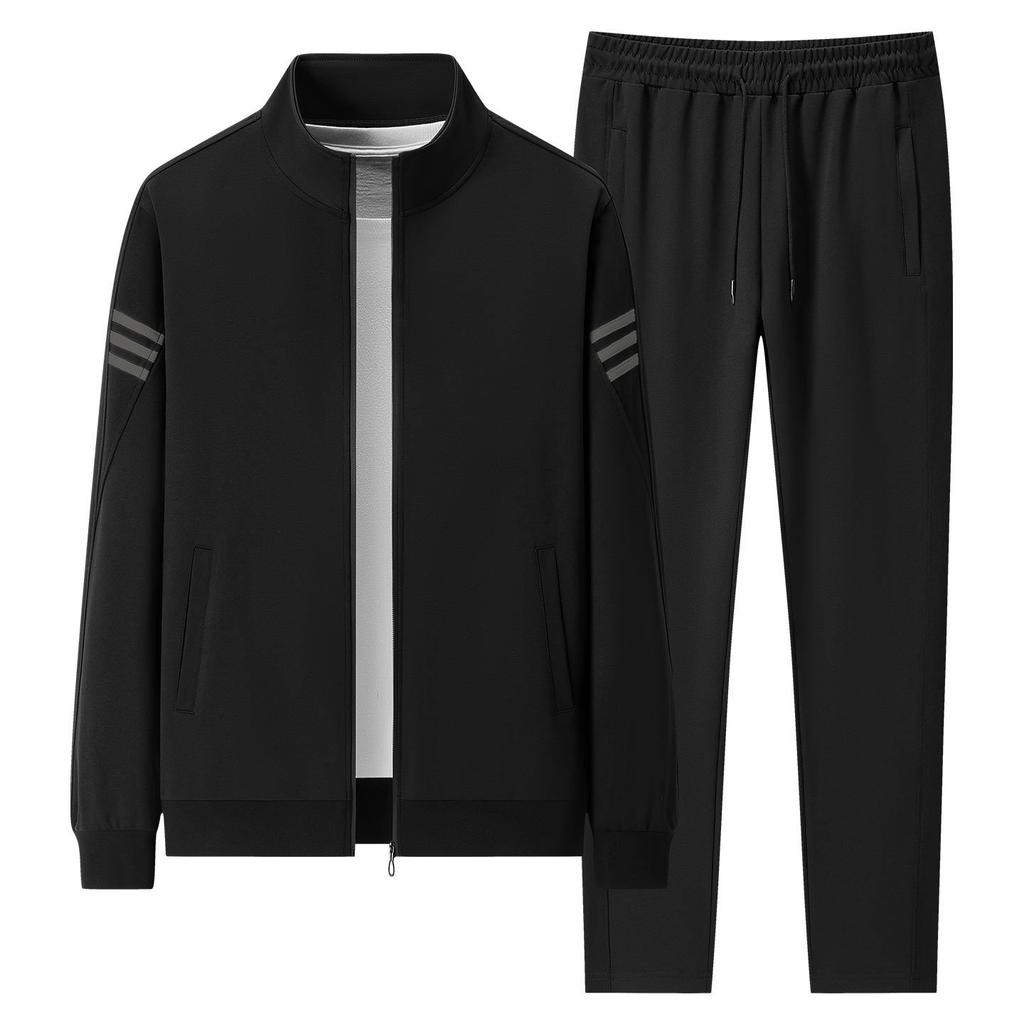 Autumn and Winter Casual Cardigan Sweatshirt Men's Loose Sports Casual Jacket Long Pants Set