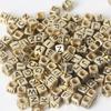 100Pcs Square Acrylic Letter Beads Random Mixed Alphabet Loose Beads For Diy Children'S Jewelry Making Crafts 6X6Mm