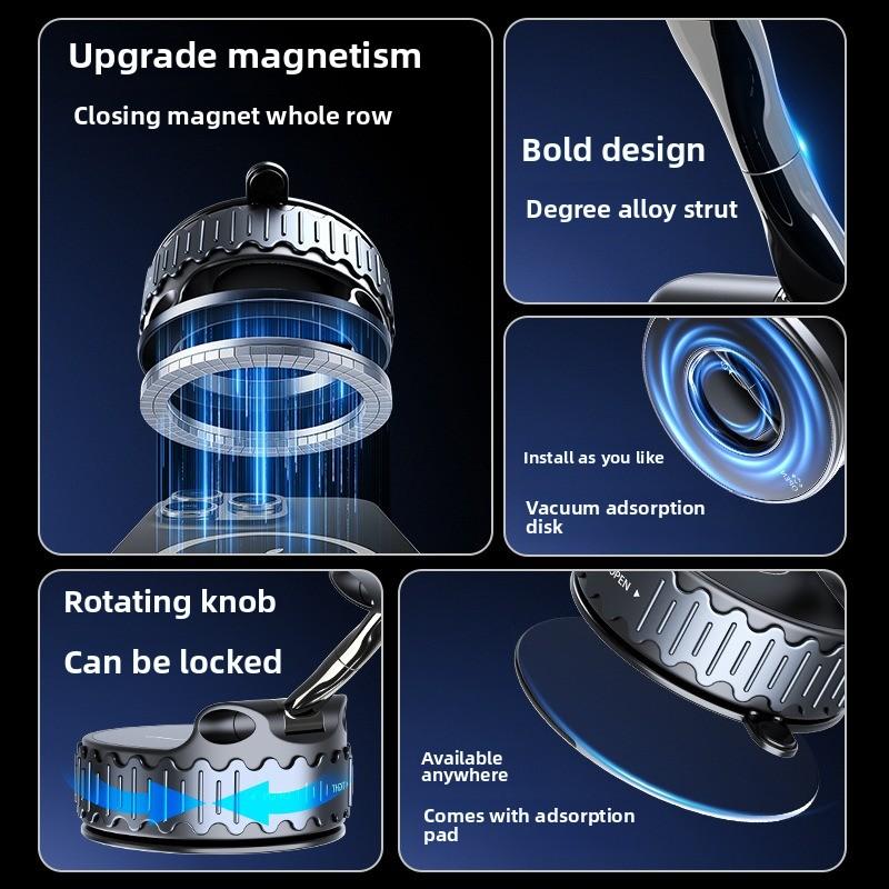 Magnetic Car Phone Holder 360° Free rotation Fold Storage Multifunctional Mobile phone stand Support iPhone &Android mobile phone