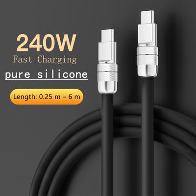 240W PD USB-C Liquid Silicone Fast Charging Data Cable Compatible with iPhone 17 for -Customizable