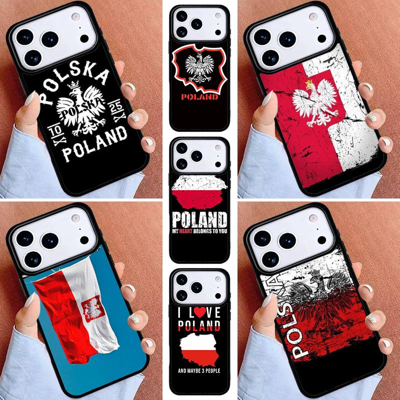Poland Flag Phone Case for iPhone 17ProMax 12 13 14 15 16e 17 Pro Max Plus Air Cover