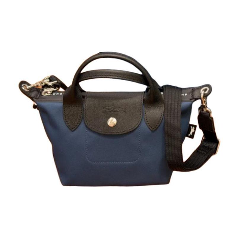 

Longchamp Le Pliage Energy Тиснений дизайн з логотипом Регульований знімний плечовий ремінь Нейлонова канва Міні-сумка-тоут Жіноча сумка-тоут Темно-синій 1500HSR806 Shopping Bag Set(Basic Set+Shopping Bag)