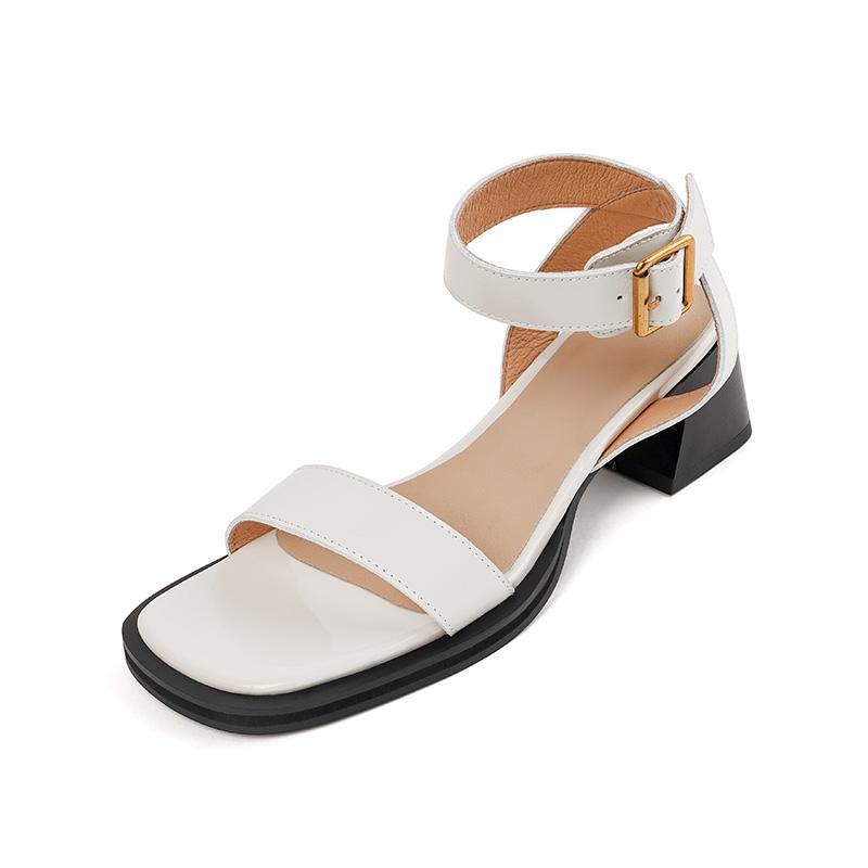 2024 Summer Fashion Women Shoes Women Open Toe Chunky Heel Sandals High Heel Shoes for Women Concise Women Sandals Heels Women