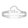 A Variety Of Children'S Curved Brand Stainless Steel Gold Bracelet Women, Fashionable Personality Can Be Engraved 798