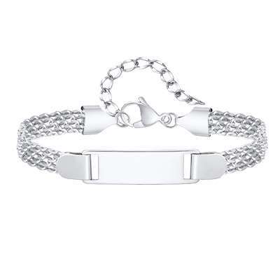 A Variety Of Children'S Curved Brand Stainless Steel Gold Bracelet Women, Fashionable Personality Can Be Engraved 798