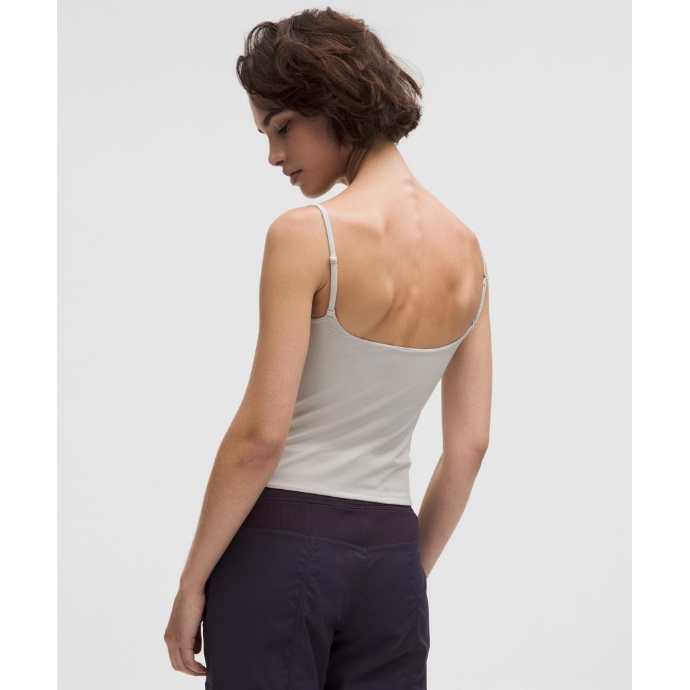 Lululemon Wundermost Ultra Soft Nulu Spaghetti Strap Adjustable Cami Dove Grey