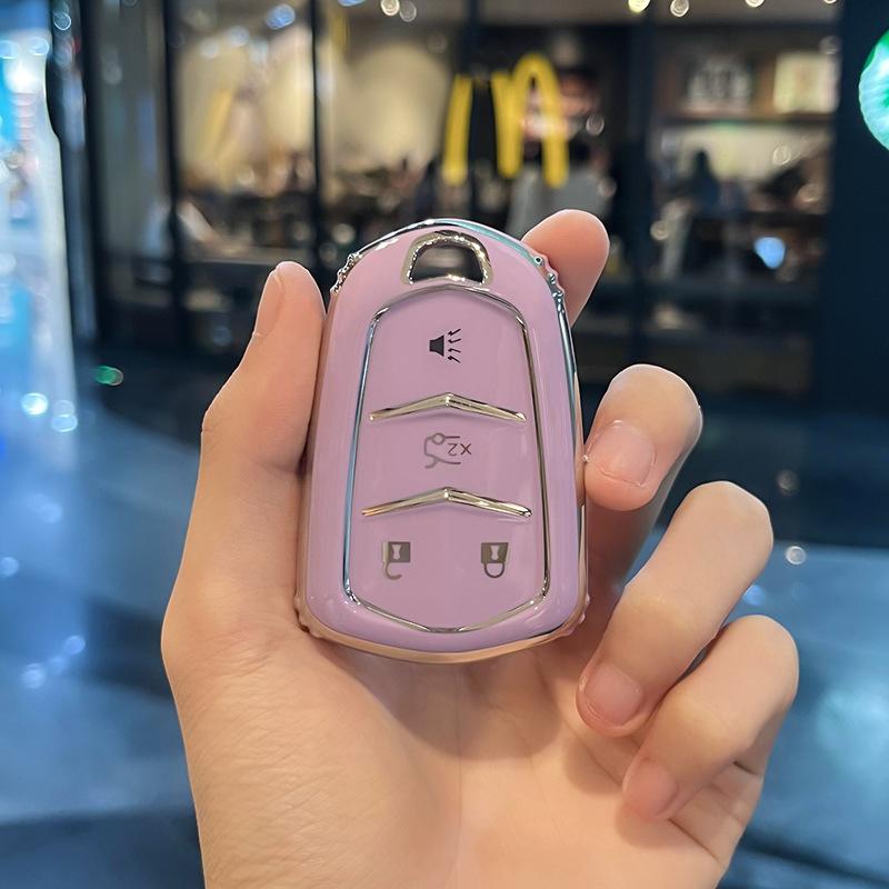 4 5 butoane NOU TPU husă pentru chei inteligente de mașină Geantă pentru chei pentru Cadillac ATS CT6 CTS DTS XT5 Escalade ESV SRX STS XTS ELR 2014 - 2018