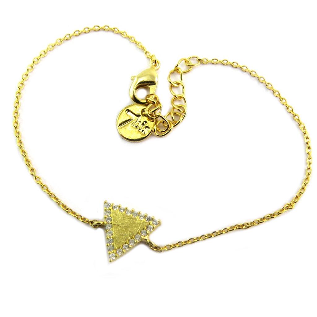 7bis [P8278] - 'Cleapatra' White Gold Handcrafted Bracelet - 10x10 Mm