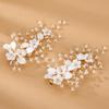 Korean Ceramic Flower U-Shape Hair Comb Bridal Hairpin Accessories