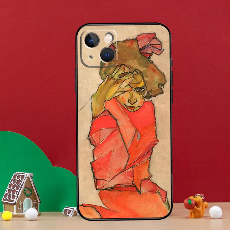 Egon Schiele Phone Case For iPhone 15 13 11 12 14 Pro Max XS Plus X XR 12 13 Mini Soft Cover