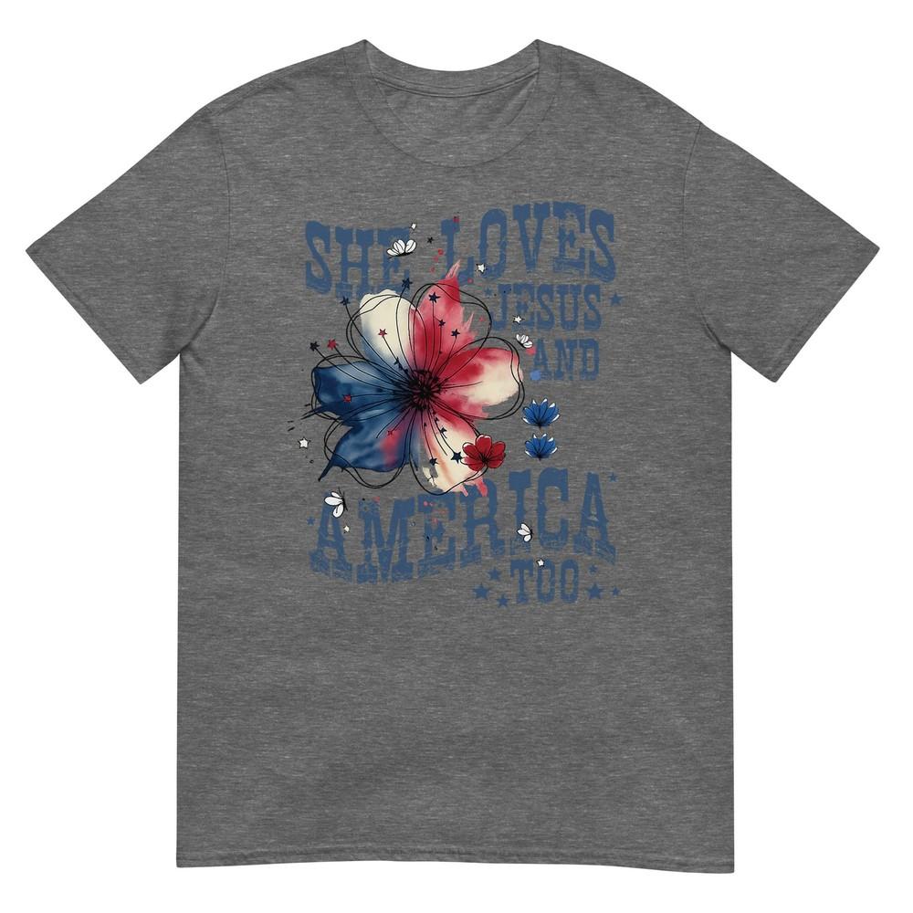 She Loves Jesus And America Tshirt