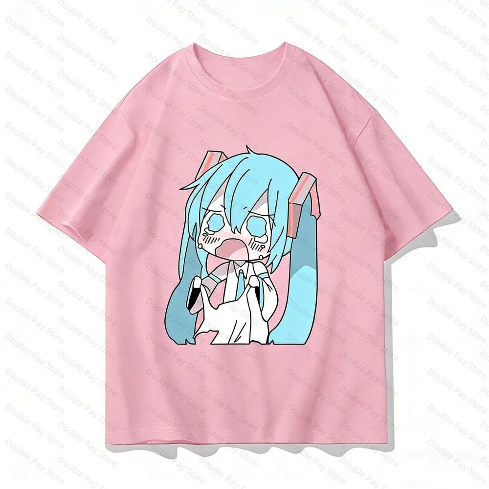 Adult Childrens Hatsune Miku Multiform Character Collage Cotton Subculture Personalized Tshirt Unisexs Shirts Women Tshirts