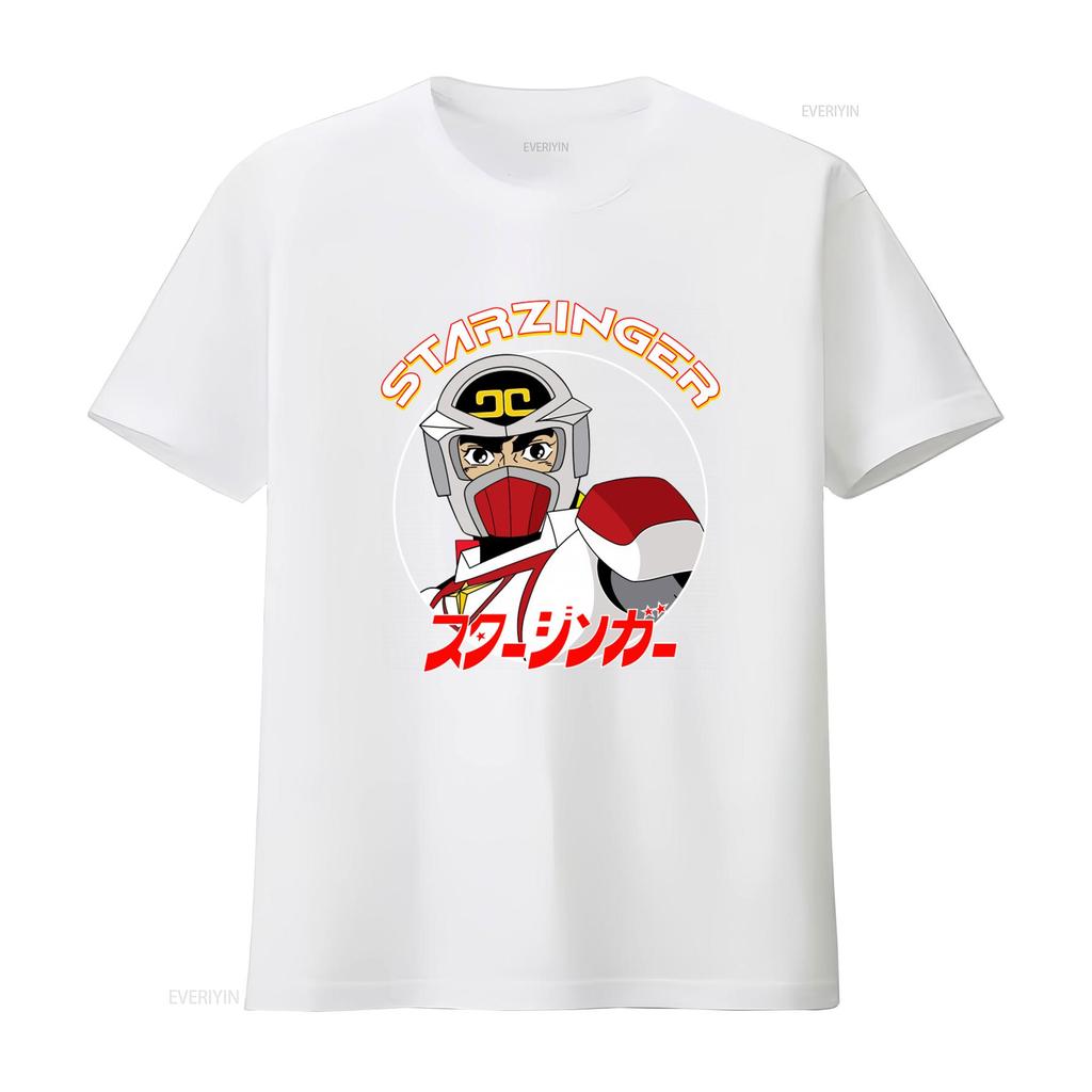Starzinger Retro Japanese Sci Fi Space Opera Animated T Shirt for Unique Design vintage Washed Soft Stretched Unisex streetwear