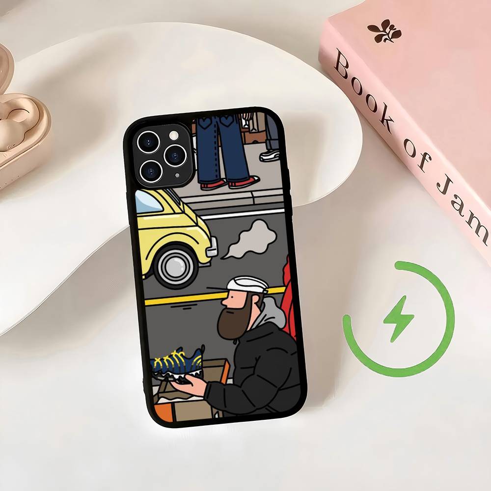 

Deluxe Cartoon Man Magnetic Wireless Charge Phone Case For iPhone 14 13 12 11 15 16 17 Pro Max Magnetic Cover iPhone 11
