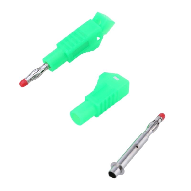 4mm Banana Plug Connectors with Clear Tubing for Electronic Enthusiasts and Engineers