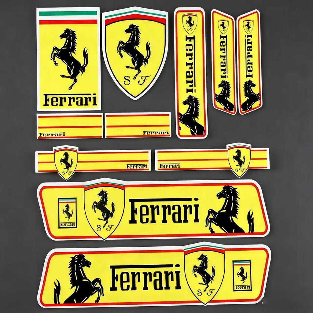Adesivo per Auto Riflettente Decorazione Decalcomania Autoadesiva Scudo Adesivi Sostituzione per Ferrari SJ Teams Accessorio di Styling