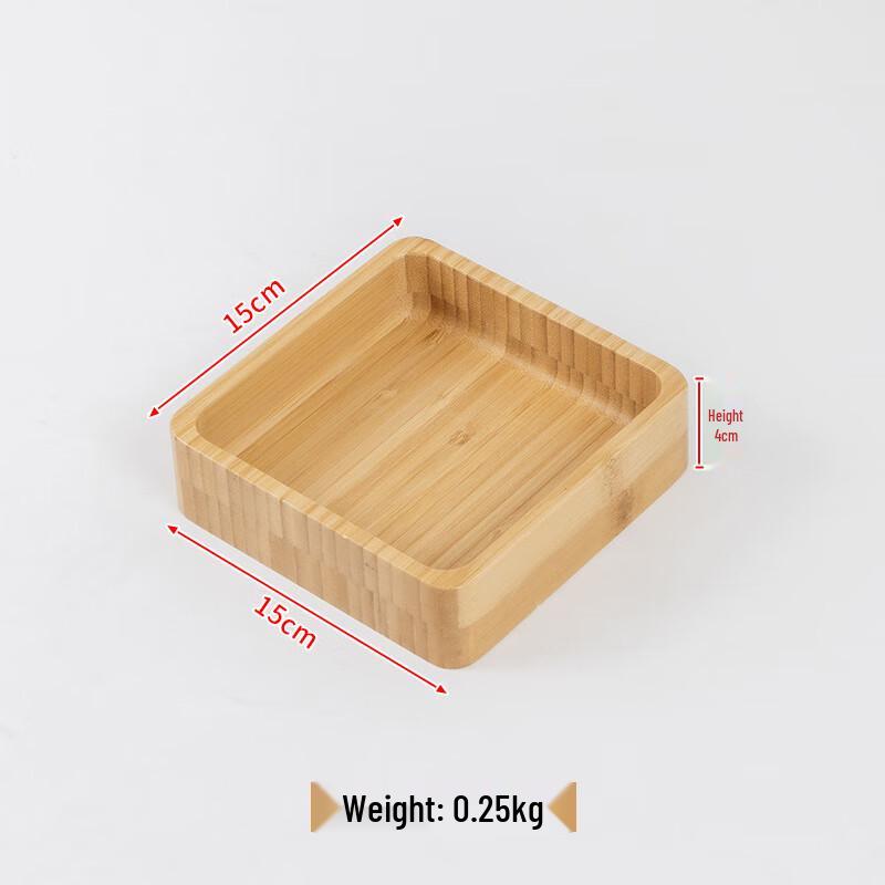Minimalist Bamboo Snack & Fruit Tray for Tea Ceremony