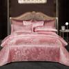 Rayon White Duvet Jacquard Satin Cover Couple 2 People Double Bed Quilt Cover Bedding Set Queen King Size Comforter Set