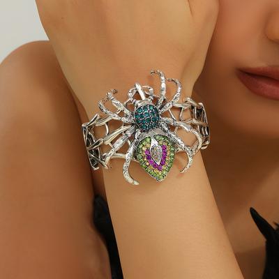 Halloween Ornaments Dark Punk Diamond Spider Stretch Bracelets Bracelets Girls Party Accessories