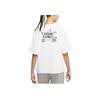 Nike Sportswear American Vintage Letter Logo Print Loose Sports Short Sleeve Drop Shoulder T-Shirt Women T-Shirt White DM7904-100