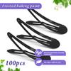100Pcs Black Snap Hair Clips 5cm Metal Non-Slip Hair Barrettes for Fine Hair Medium Hair, Girls Kids Teens Women Everyday Hair Accessories