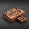 1/2Pcs Wooden for Paranormal Enthusiasts Mini Spirit Board Unique Gift With Planchettes Handmade Divination Tools with Drawer