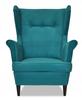 ARI Scandinavian Family Furniture Wing Chair Turquoise Sea Green Intensive