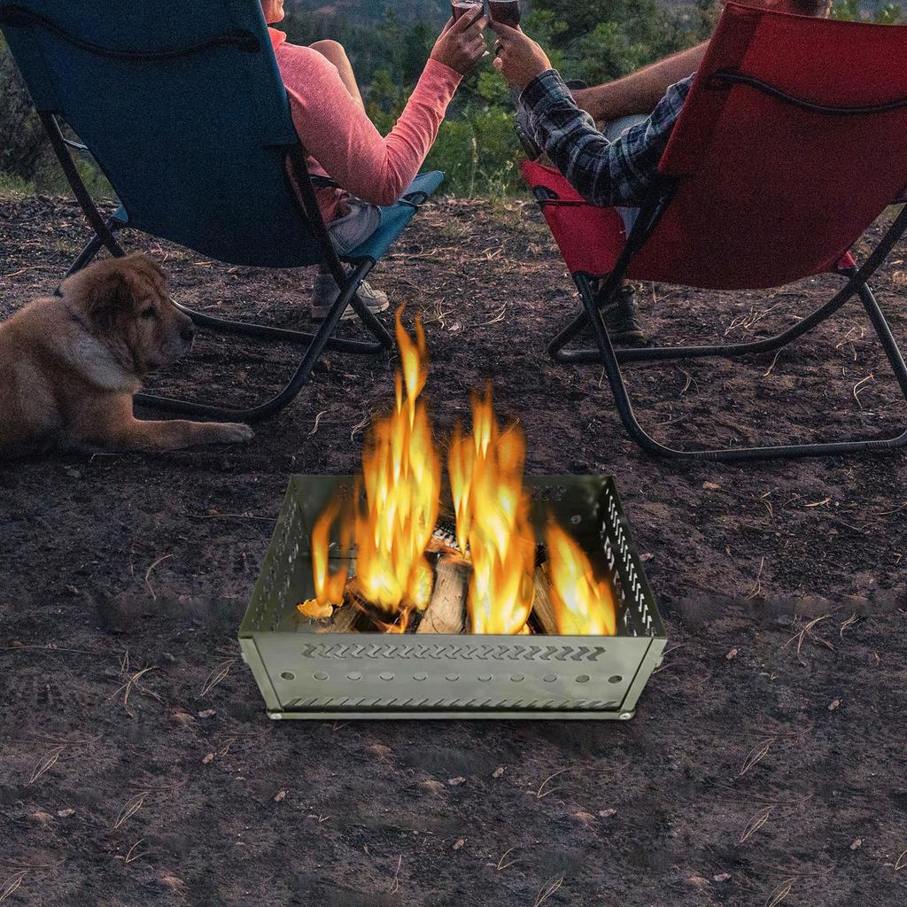 Charcoal Firebox Basket Sauna Box Tent Heater for Camping Picnic 30cmx20cmx10cm