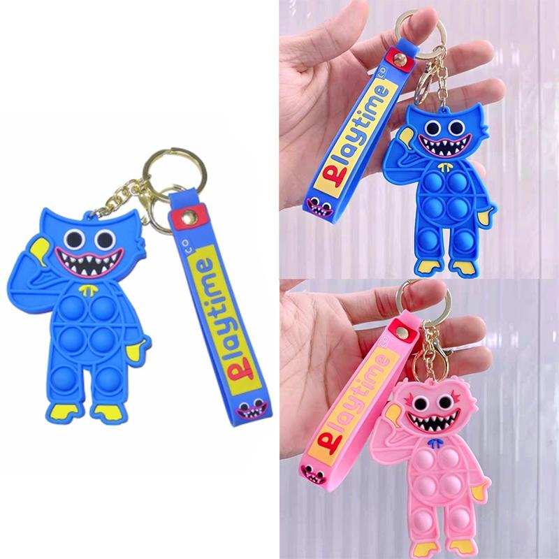 Poppy Playtime Huggy Wuggy Figurky Silikonový Klíčenka Přívěsek Hračka na Uvolnění Stresu